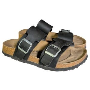 Birkenstock Betula Sandals Women's Size 8N Black Double Strap Boho Bohemian